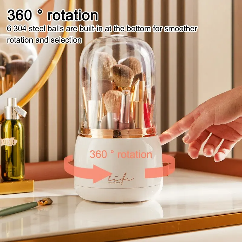 Luxury Rotating Makeup Brush Organiser