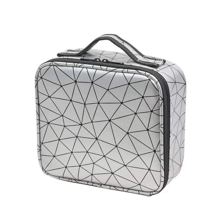 Diamond Pu Travel Cosmetic Bag - Large