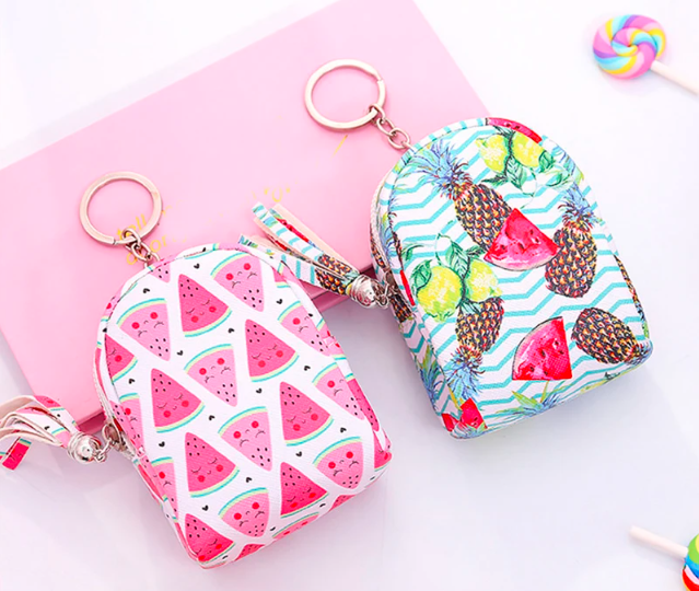 Fruit Design Cute Bag Keychain (Pack of 2)