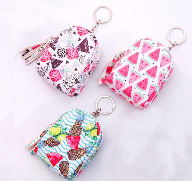 Fruit Design Cute Bag Keychain (Pack of 2)