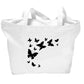 Beautiful Flying Butterflies Printed Canvas Zipper Bags for Girls/Women